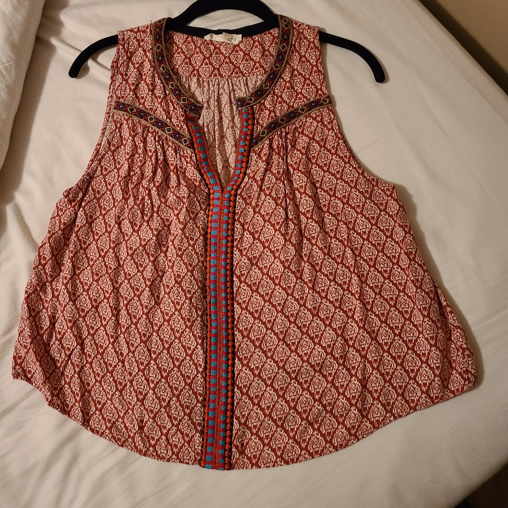 Cropped patterned tank - Picture 2 of 2
